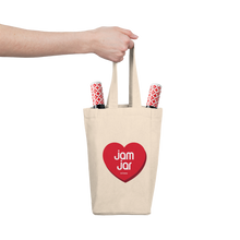 Load image into Gallery viewer, Jam Jar Heart Double Wine Tote Bag